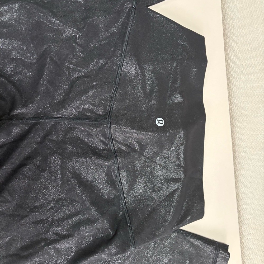 Lululemon Luxe Shine Foil Black Align High Rise legging